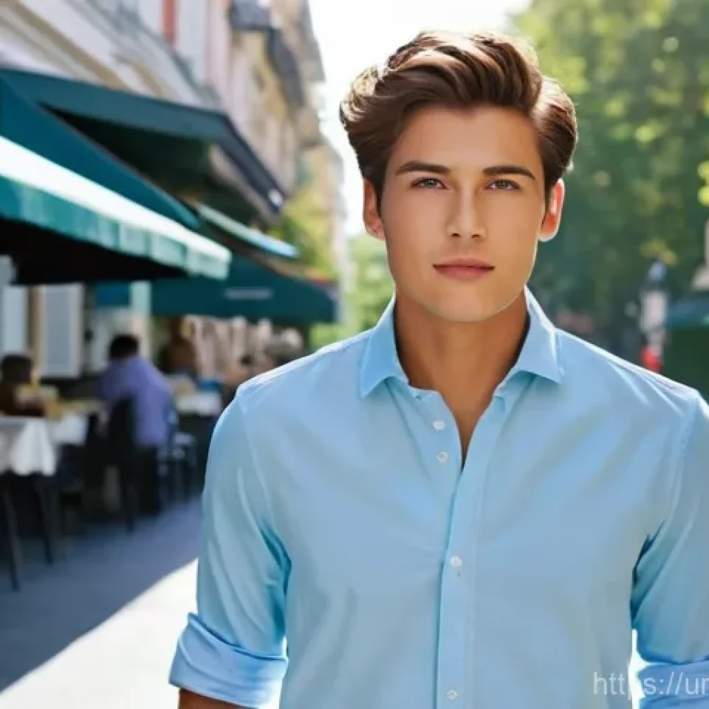 남성의 기본 워드로브 - **Prompt:** A confident young man, aged around 25-30, with a neatly groomed appearance, stands in a ...